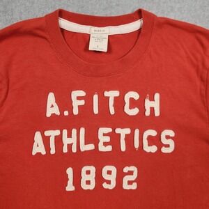 Vintage Abercrombie Fitch Shirt Mens Large Orange Embroidered Muscle Y2K 90s